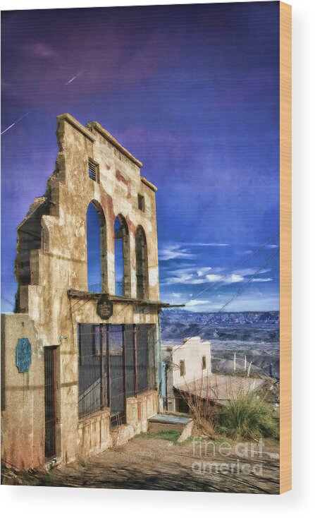 Jerome Wood Print featuring the photograph Market Ruins in Jerome by Teresa Zieba