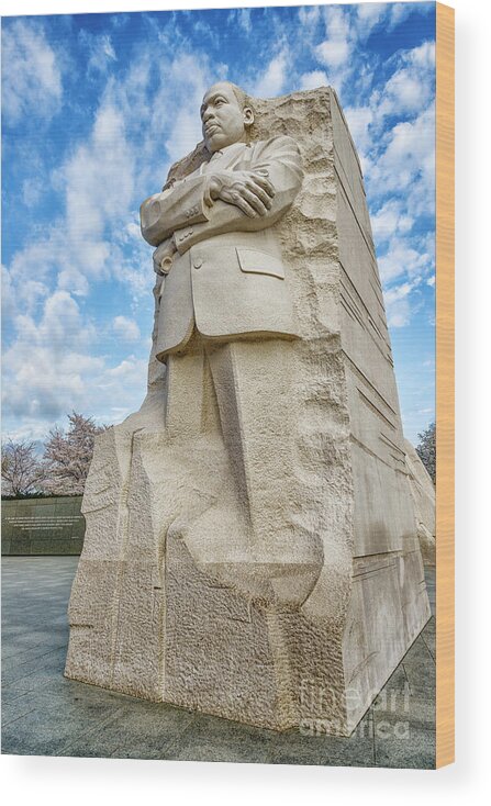 Martin Luther King Jr. Memorial Wood Print featuring the photograph Martin Luther King Jr Memorial Vertical by Thomas R Fletcher