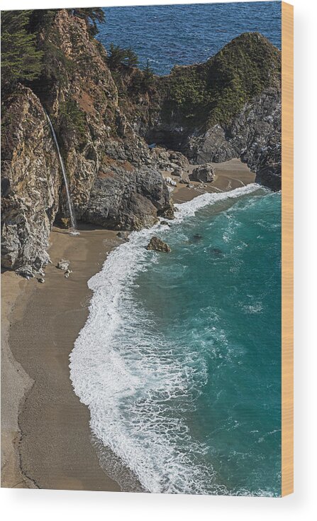 Pch Wood Print featuring the photograph McWay Falls On The Pacific Coast Highway by Willie Harper
