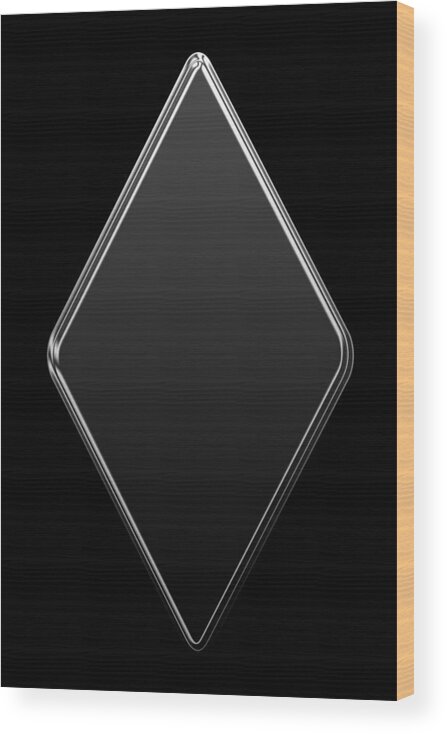 Metallic Diamond Wood Print featuring the digital art Metallic Diamond by Aimee L Maher ALM GALLERY