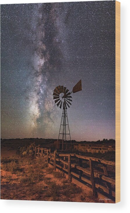 Moab Wood Print featuring the photograph Milky Way at Dubinky Well by Dan Norris