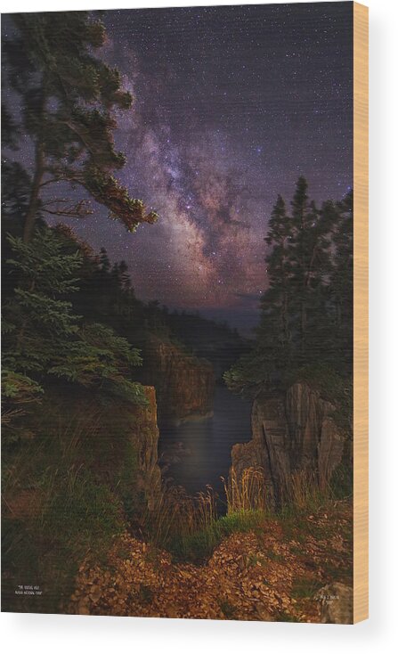 Milky Way Wood Print featuring the photograph Milky Way Rising Over The Raven's Roost by Dale J Martin