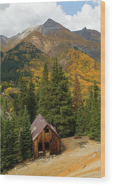 Colorado Wood Print featuring the photograph Mining Shack by Steve Stuller