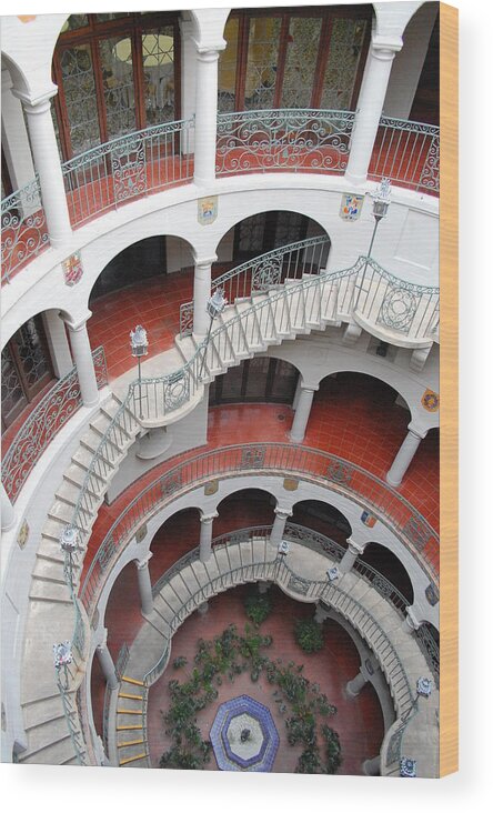 Mission Inn Wood Print featuring the photograph Mission Inn Rotunda 2 by Amy Fose