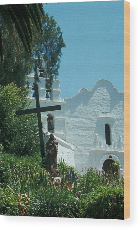 California Missions Wood Print featuring the photograph Mission San Diego by Gary Brandes