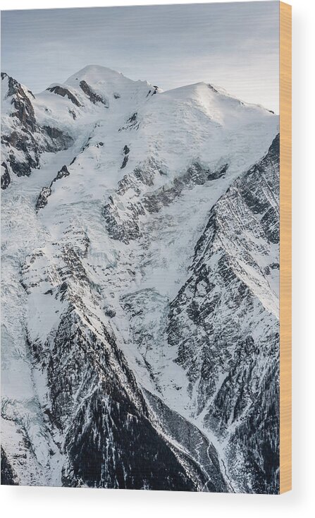 Chamonix Wood Print featuring the photograph Mont Blanc Chamonix France by Pierre Leclerc Photography