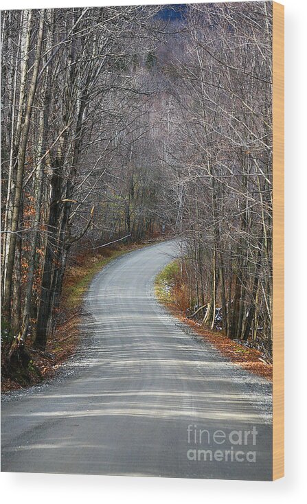 Rural Wood Print featuring the photograph Montgomery Mountain Rd. by Deborah Benoit