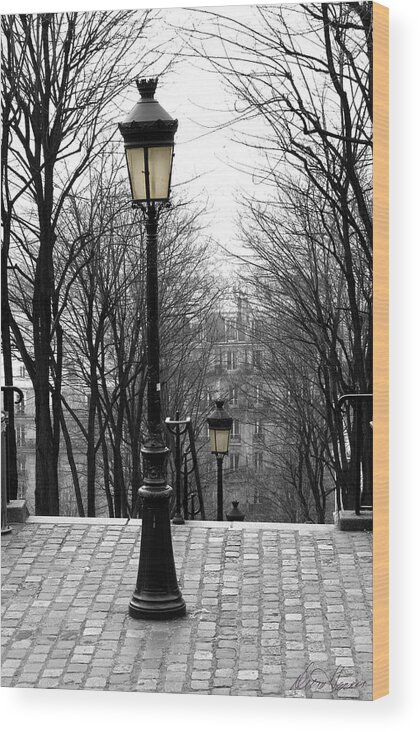 Montmartre Wood Print featuring the photograph Montmartre by Diana Haronis