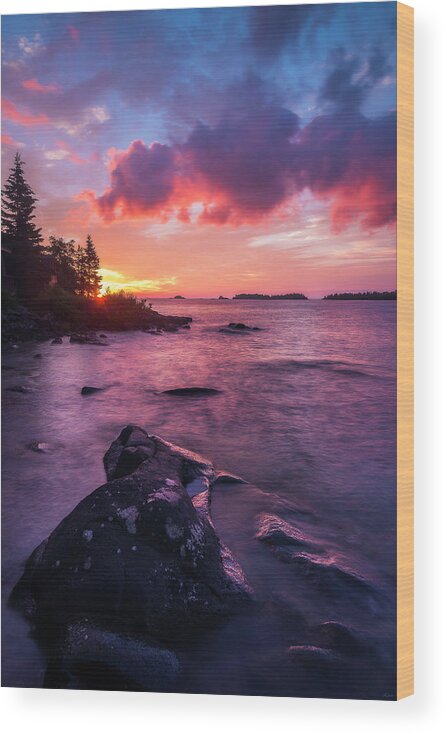 Isle Royale Wood Print featuring the photograph Morning On Isle Royale by Owen Weber