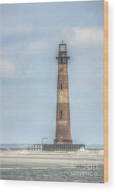 Morris Island Lighthouse Wood Print featuring the photograph Morris Island Maritime Protection by Dale Powell