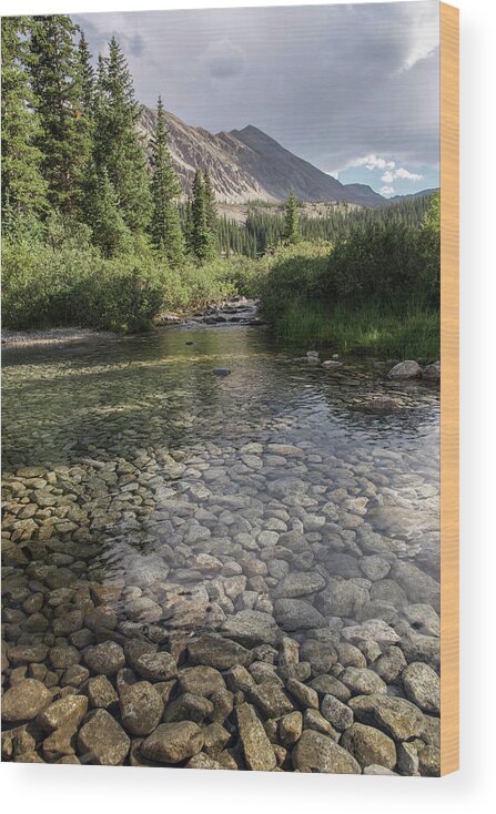 Mountain Wood Print featuring the photograph Mountain River by Aaron Spong