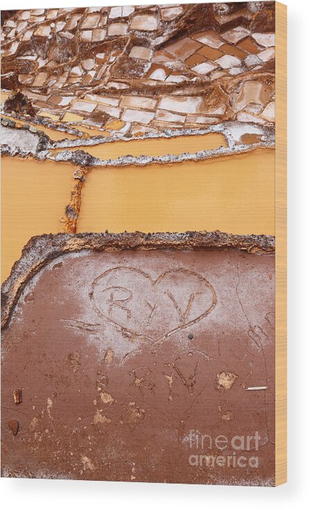 Valentine Wood Print featuring the photograph My Muddy Valentine 1 by James Brunker