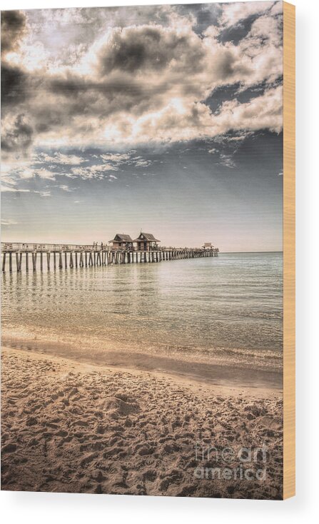 Naples Wood Print featuring the photograph Naples Pier by Margie Hurwich