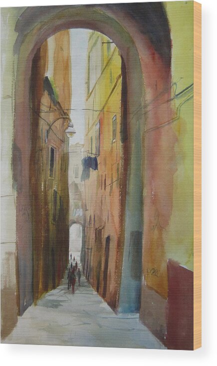 Naples Wood Print featuring the painting Napoli by Mimi Boothby