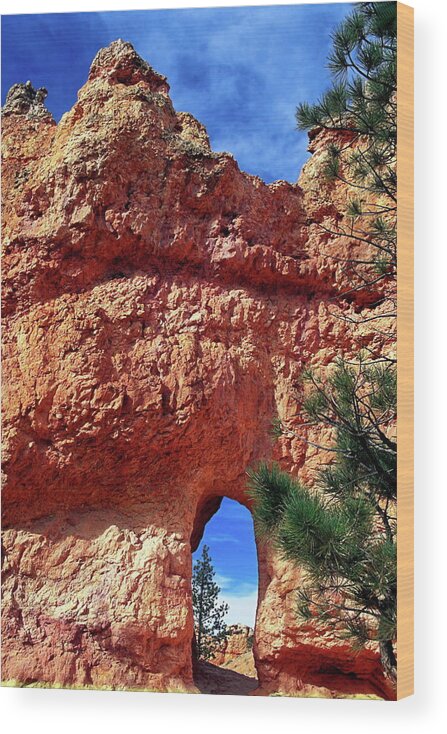 Natural Arch Wood Print featuring the photograph Natural Arch by Sally Weigand