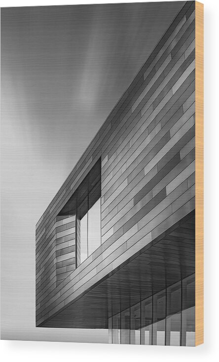 Architecture Wood Print featuring the photograph New Addition by Scott Norris