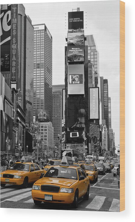 Manhattan Wood Print featuring the photograph NEW YORK CITY Times Square by Melanie Viola