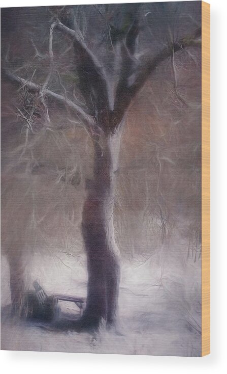 Tree Wood Print featuring the photograph Nor'easter #3 by Kate Hannon
