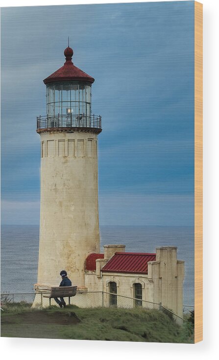 Washington State Lighthouses Wood Print featuring the photograph North Head Lighthouse by E Faithe Lester