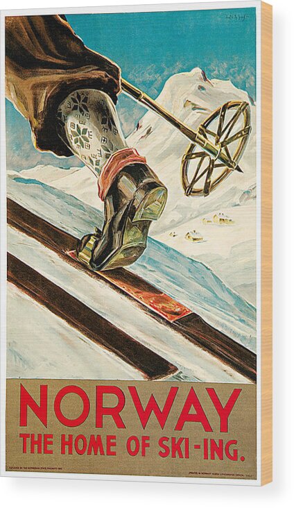 Dagtin Th Hanssen Wood Print featuring the painting Norway by Dagtin Th Hanssen