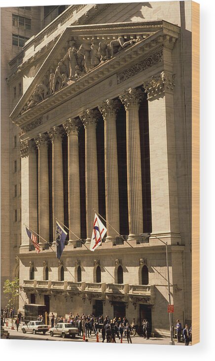 Wall St. Wood Print featuring the photograph NY Stock Exchange by Gerard Fritz