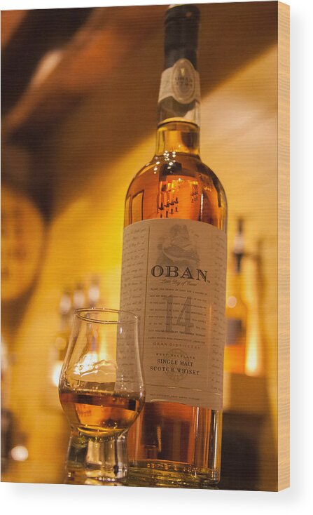 Oban Wood Print featuring the photograph Oban Whisky by Kathleen McGinley