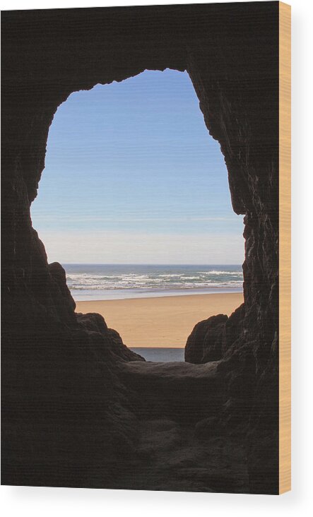 Oceanside Wood Print featuring the photograph Oceanside Oregon by Margaret Hood