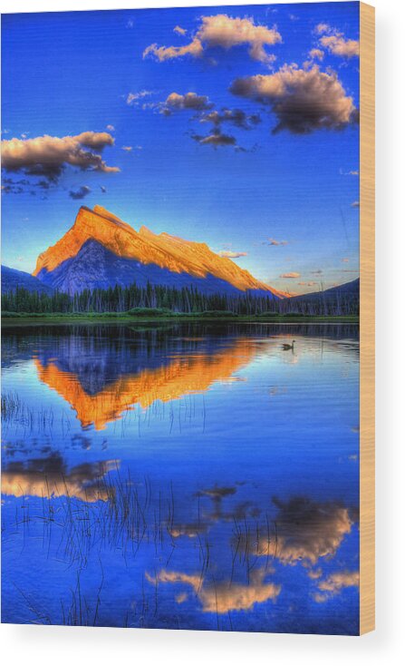 Mountain Wood Print featuring the photograph Of Geese and Gods by Scott Mahon