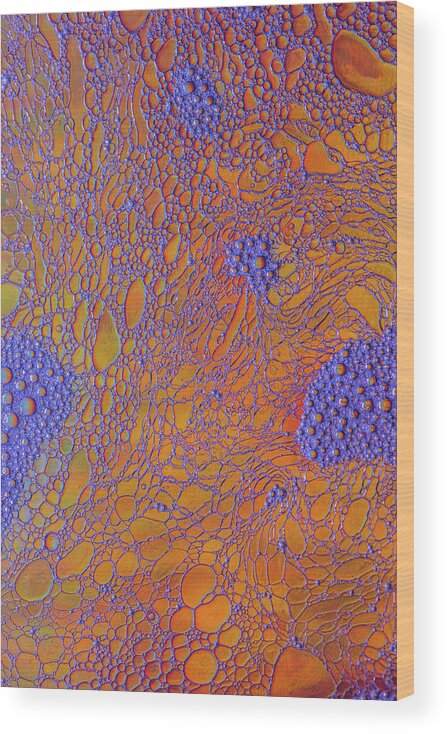Oil Wood Print featuring the photograph Oil and Water Grape design by Bruce Pritchett