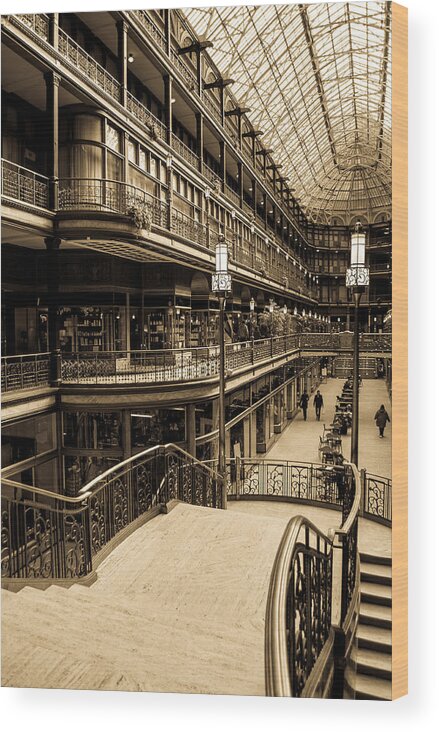 Cleveland Wood Print featuring the photograph Old Arcade by Stewart Helberg