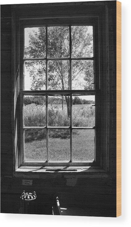 Old Wood Print featuring the photograph Old Window BW by Joanne Coyle