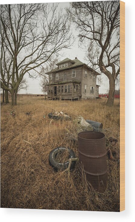 Abandoned Wood Print featuring the photograph One man's trash... by Aaron J Groen