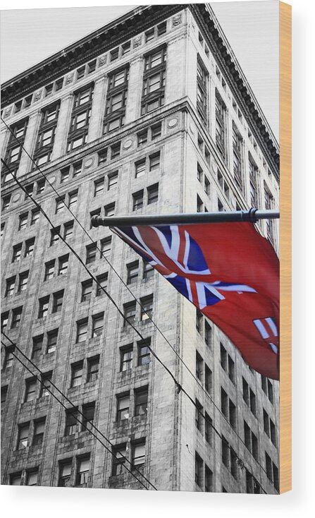 Ontario Wood Print featuring the photograph Ontario Flag by Valentino Visentini