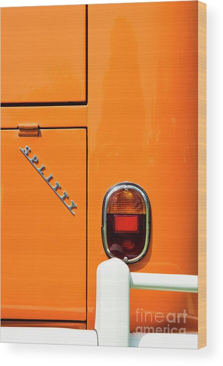 Vw Wood Print featuring the photograph Orange Splitty by Tim Gainey
