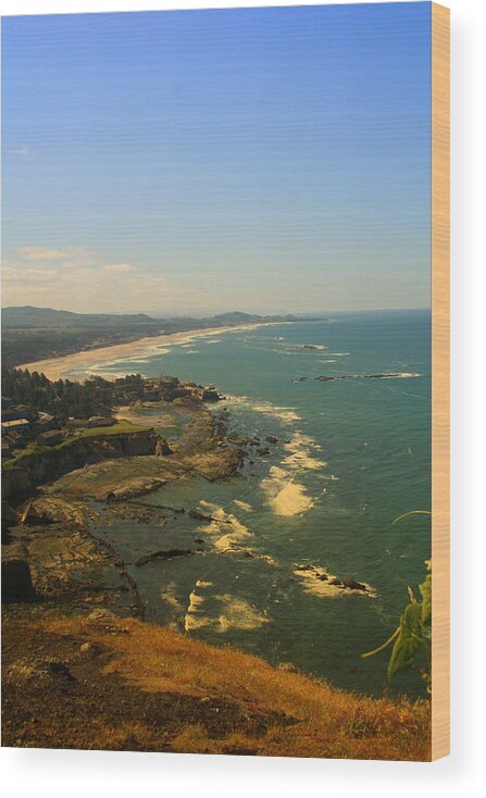 Coast Wood Print featuring the photograph Oregon Coast OO61 by Mary Gaines