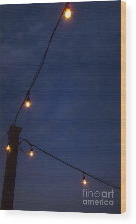 Lights Wood Print featuring the photograph Party on the Deck by Margie Hurwich