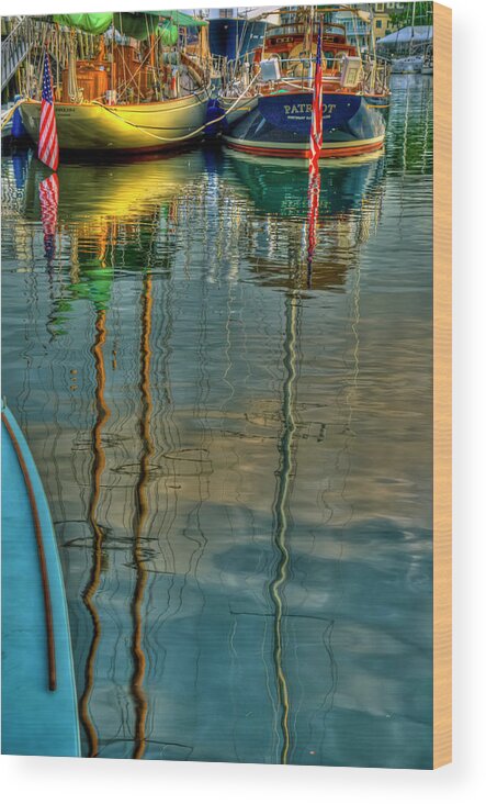 Boats Wood Print featuring the photograph Patroits Pride by Jeff Cooper