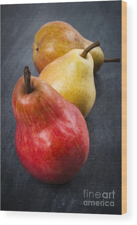 Pears Wood Print featuring the photograph Pears still life by Elena Elisseeva
