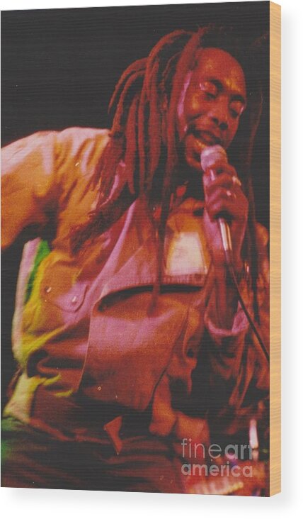Reggae Music Wood Print featuring the photograph Peter Broggs by Mia Alexander