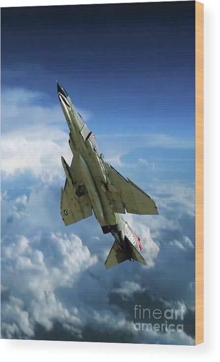 F-4 Wood Print featuring the digital art Phantom Power Out by Airpower Art