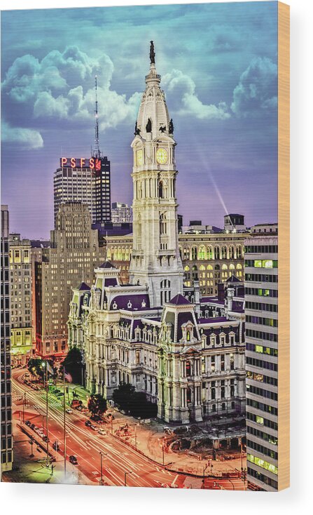 Philadelphia Wood Print featuring the photograph Phoenix View by Stacey Granger