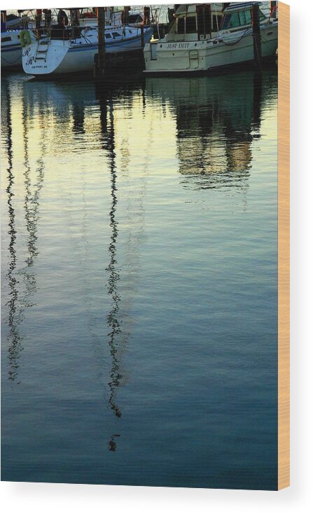 William Meemken Wood Print featuring the photograph Pier Reflections by William Meemken