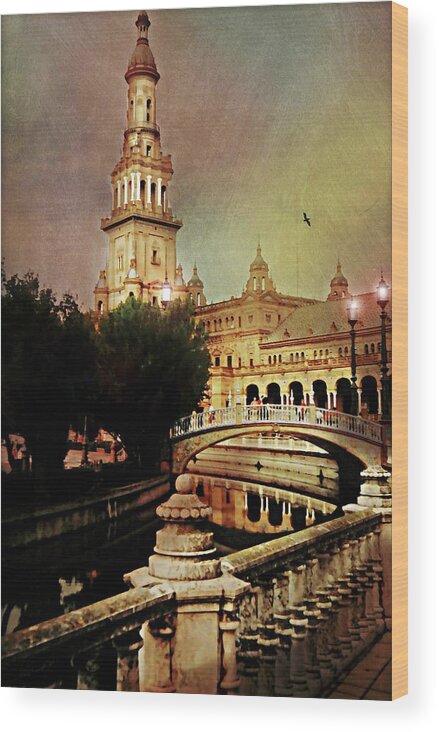 Seville Spain Wood Print featuring the photograph Plaza de Espana Seville by Diana Angstadt