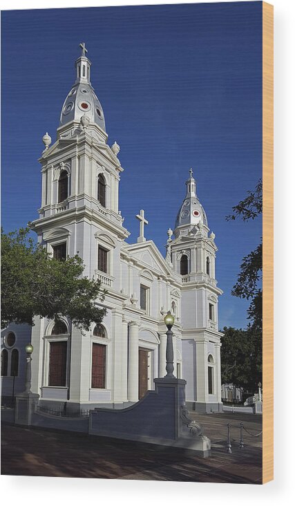 Ponce Wood Print featuring the photograph Ponce Cathedral by Guillermo Rodriguez