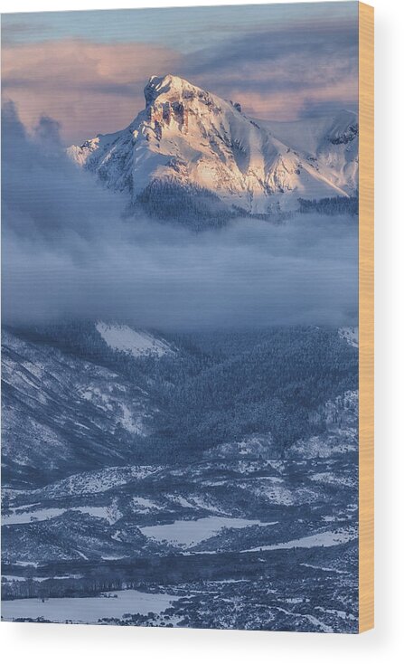 San Juan Mountains Wood Print featuring the photograph Precipice Smiling by Denise Bush
