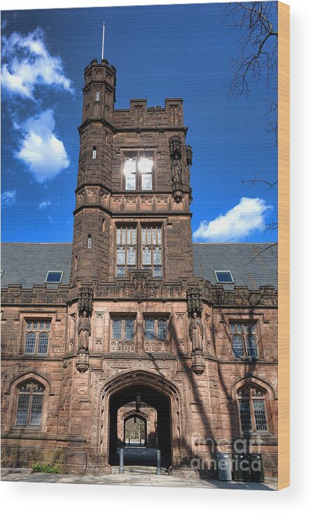 Princeton Wood Print featuring the photograph Princeton University East Pyne Hall by Olivier Le Queinec