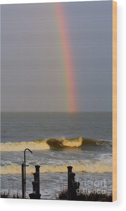 Rainbow Wood Print featuring the photograph Rainbow by Pat Moore