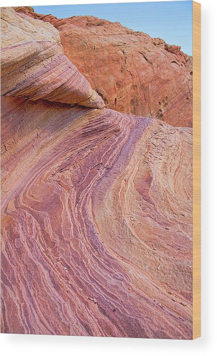Valley Of Fire State Park Wood Print featuring the photograph Rainbow Rocks Near Fire Canyon by Kristia Adams