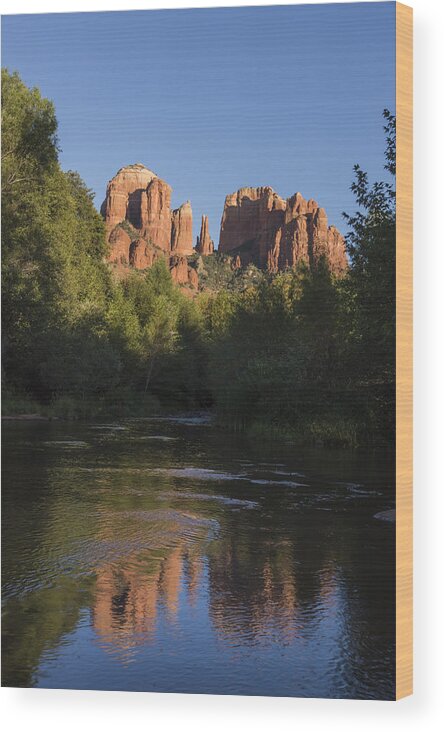 Sedona Wood Print featuring the photograph Red Rock Reflections by Laura Pratt