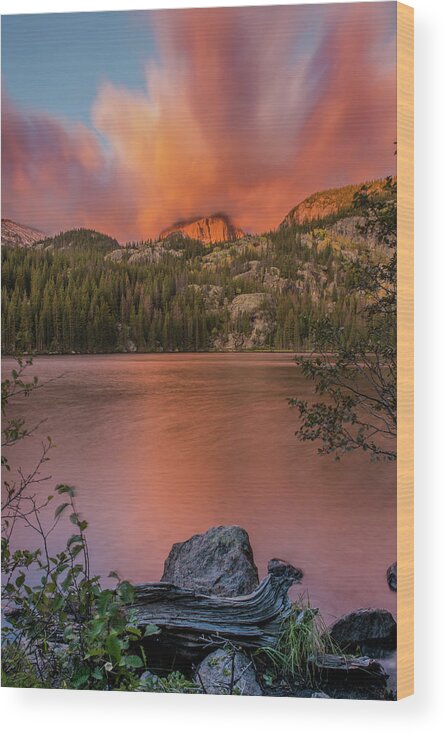 Landscape Photography Wood Print featuring the photograph Red Sunrise by Greg Wyatt